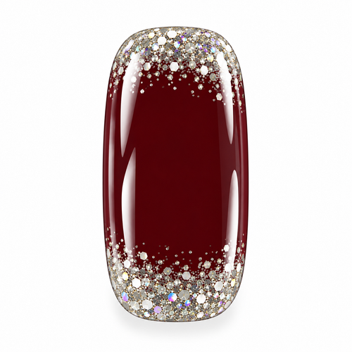 Burgundy Sparkle Gel-Nagelsticker