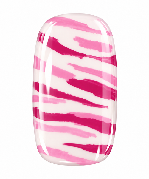 Pink Zebra Gel-Nagelsticker