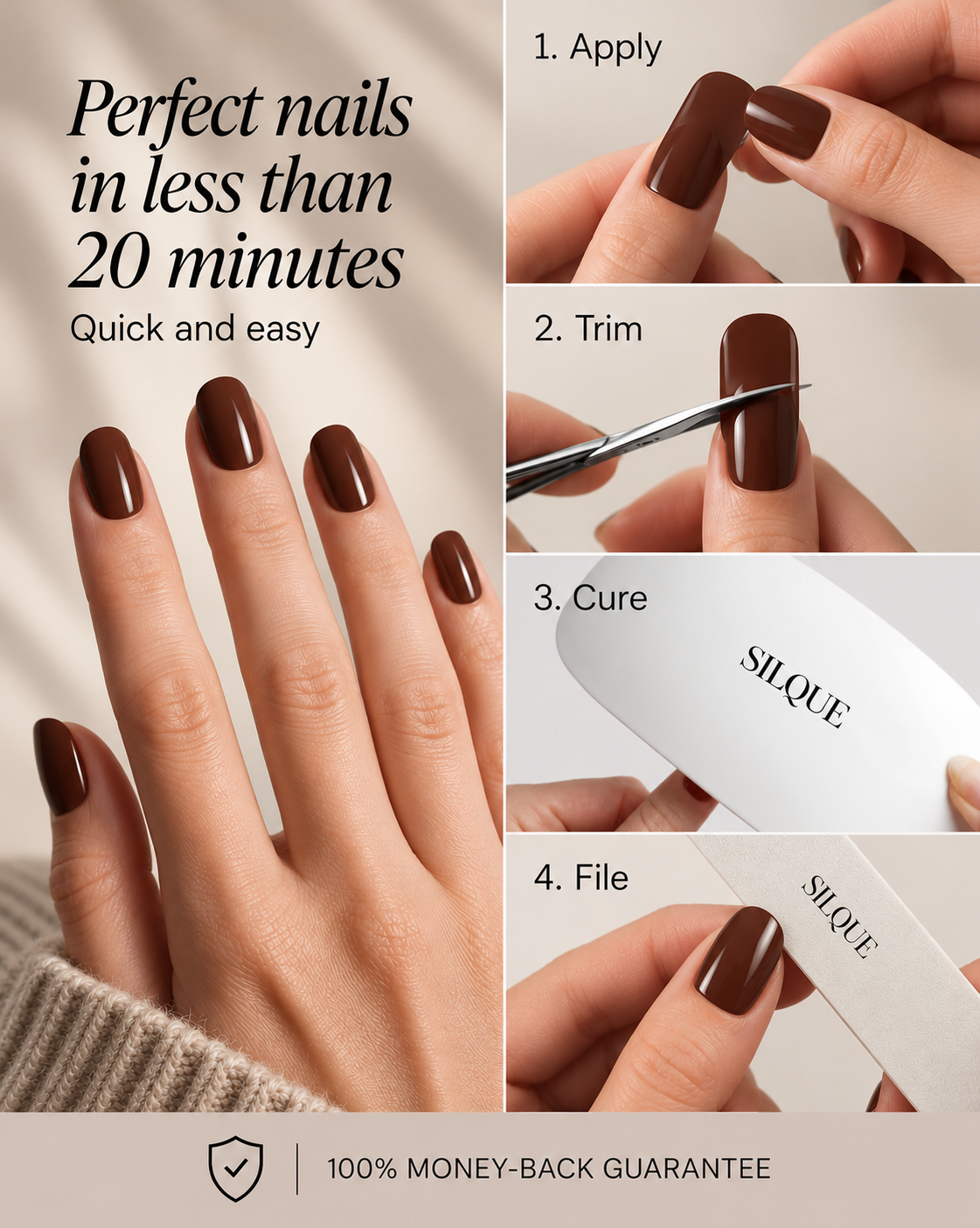 UV Gel Nail Stickers Starter Kit - 1+1 Free colors
