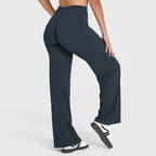 Silque™ Sculpt & Flow – High-Waisted Wide Leg Leggings