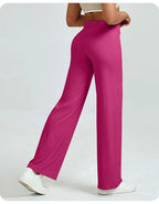 Silque™ Sculpt & Flow – High-Waisted Wide Leg Leggings