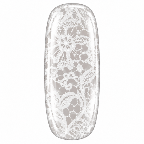 White Lace Gel-Nagelsticker