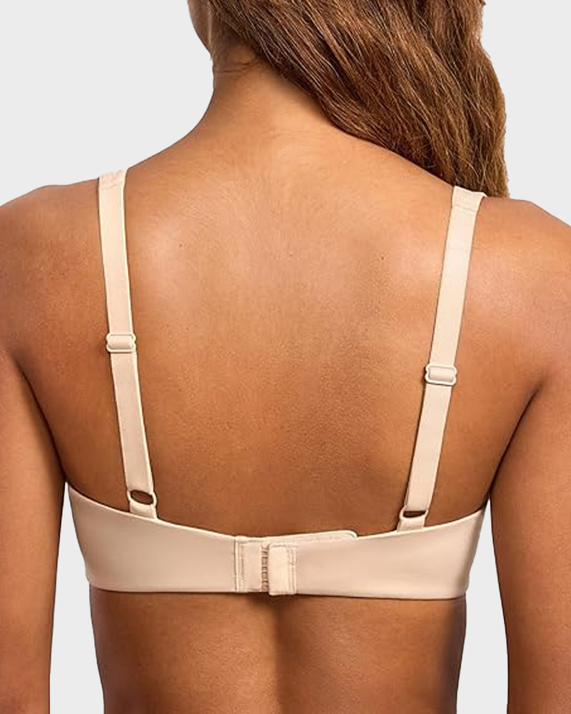 Silque® Lola - Reggiseno balconcino senza cuciture con ferretto di supporto