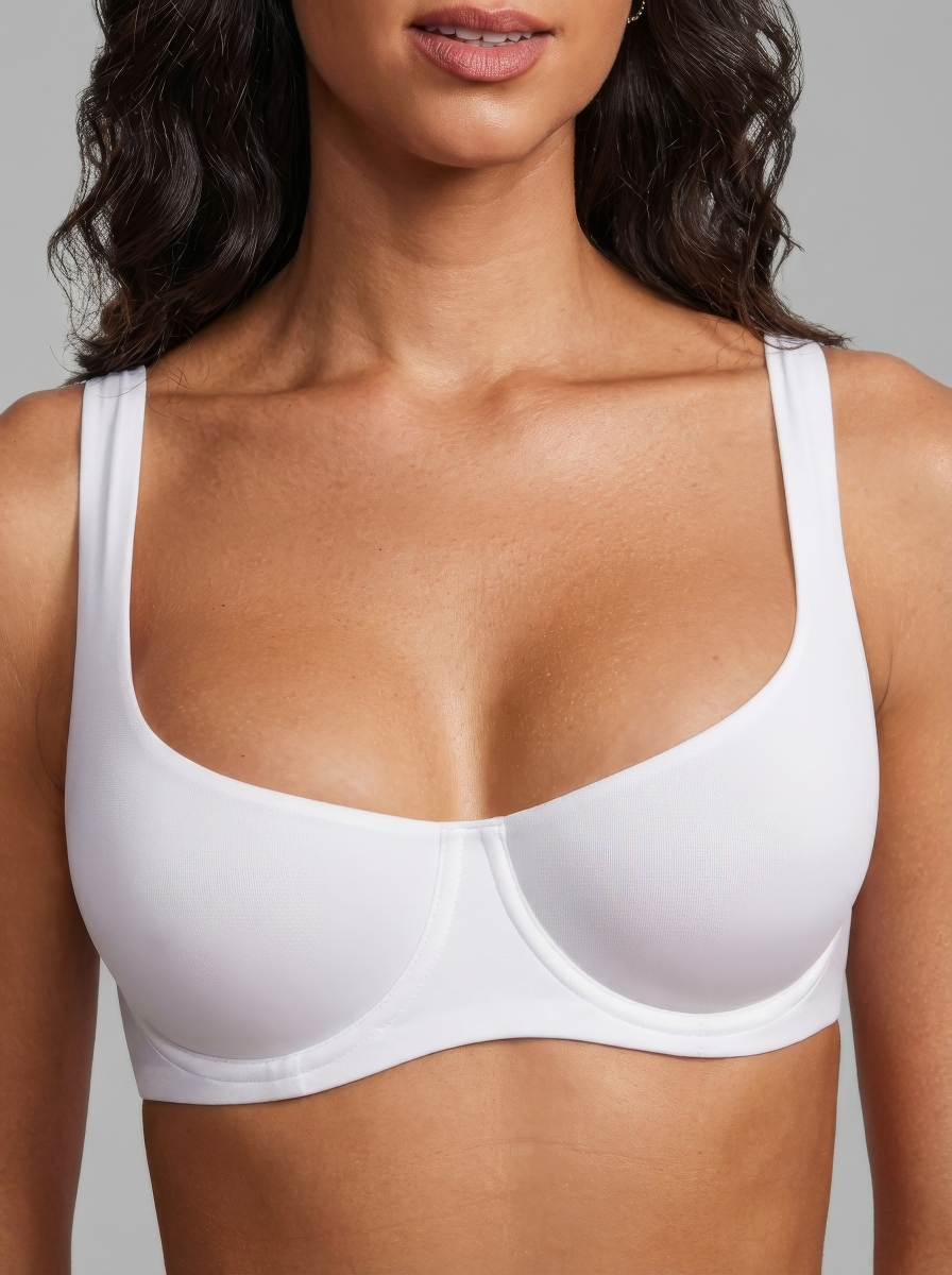 Silque® Lola - Reggiseno balconcino senza cuciture con ferretto di supporto